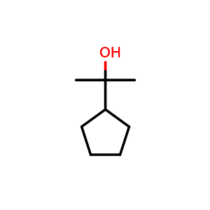 Chemical structure of a,a-Dimethyl-cyclopentanemethanol , CAS 1462-06-2, AChemBlock P41191