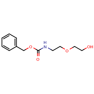 Chemical structure of Cbz-2-(2-hydroxyethoxy)ethanamine , CAS 145881-74-9, AChemBlock P41198