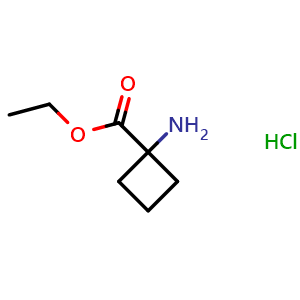 Chemical structure of Ethyl 1-aminocyclobutanecarboxylate hydrochloride , CAS 145143-60-8, AChemBlock P41209