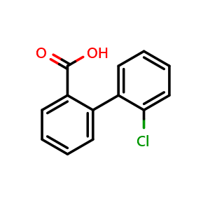 Chemical structure of 2'-Chloro-2-biphenylcarboxylic acid , CAS 14498-95-4, AChemBlock P41211