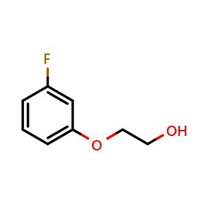 Chemical structure of 2-(3-Fluorophenoxy)ethanol , CAS 143915-17-7, AChemBlock P41246