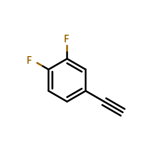 Chemical structure of 4-Ethynyl-1,2-difluoro-benzene , CAS 143874-13-9, AChemBlock P41247