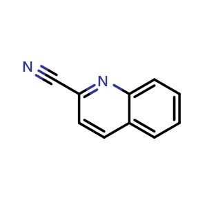 Chemical structure of Quinoline-2-carbonitrile , CAS 1436-43-7, AChemBlock P41254