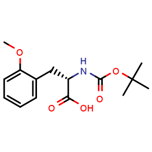 Chemical structure of Boc-2-methoxy-L-phenylalanine , CAS 143415-63-8, AChemBlock P41259