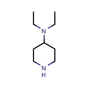 Chemical structure of 4-Diethylaminopiperidine , CAS 143300-64-5, AChemBlock P41263