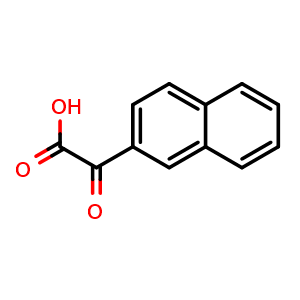 Chemical structure of 2-(Naphthalen-2-yl)-2-oxoacetic acid , CAS 14289-45-3, AChemBlock P41273