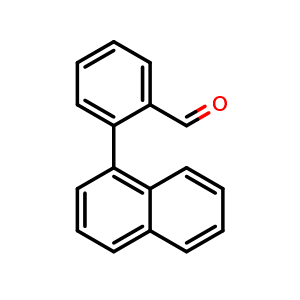 Chemical structure of 2-(1-Naphthalenyl)benzaldehyde , CAS 142598-69-4, AChemBlock P41287