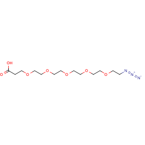 Chemical structure of N3-PEG5-CH2CH2COOH , CAS 1425973-16-5, AChemBlock P41288