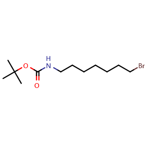 Chemical structure of N-Boc-7-bromoheptan-1-amine , CAS 142356-34-1, AChemBlock P41297