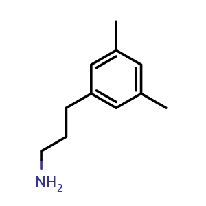 Chemical structure of 3,5-Dimethyl-benzenepropanamine , CAS 142332-82-9, AChemBlock P41303