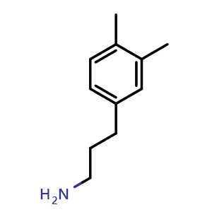 Chemical structure of 3,4-Dimethyl-benzenepropanamine , CAS 142332-70-5, AChemBlock P41304