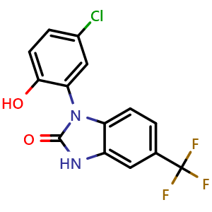1-(5-Cl-2-OH-phenyl)-5-CF3-benzimidazolin-2-one