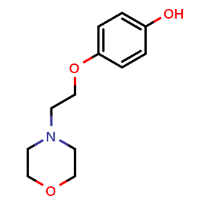 Chemical structure of 4-[2-(Morpholin-4-yl)ethoxy]phenol , CAS 141673-25-8, AChemBlock P41338