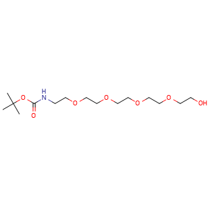 Chemical structure of BocNH-PEG5-OH , CAS 1404111-67-6, AChemBlock P41375
