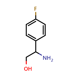 Chemical structure of b-Amino-4-fluorobenzeneethanol , CAS 140373-17-7, AChemBlock P41377