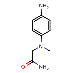 Chemical structure of 2-[(4-Aminophenyl)methylamino]-acetamide , CAS 140142-32-1, AChemBlock P41381