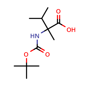 Chemical structure of Boc-a-methyl-DL-Valine , CAS 139938-00-4, AChemBlock P41386
