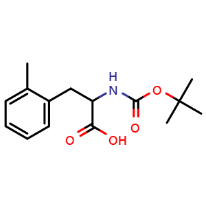 Chemical structure of N-Boc-2-methyl-DL-phenylalanine , CAS 139558-50-2, AChemBlock P41395
