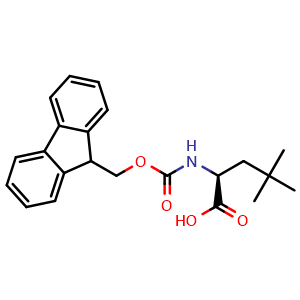 Chemical structure of N-Fmoc-4-methyl-L-leucine , CAS 139551-74-9, AChemBlock P41396