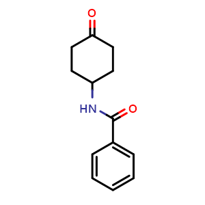 Chemical structure of 4-Benzamido-cyclohexanone , CAS 13942-05-7, AChemBlock P41398