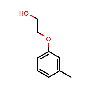 Chemical structure of 2-(3-Methylphenoxy)ethanol , CAS 13605-19-1, AChemBlock P41522