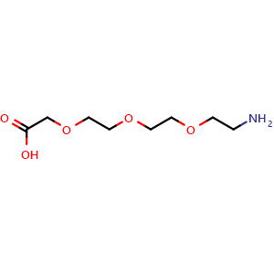 Chemical structure of H2N-PEG3-CH2COOH , CAS 134978-99-7, AChemBlock P41562