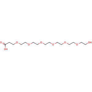 Chemical structure of HO-PEG6-CH2CH2COOH , CAS 1347750-85-9, AChemBlock P41566