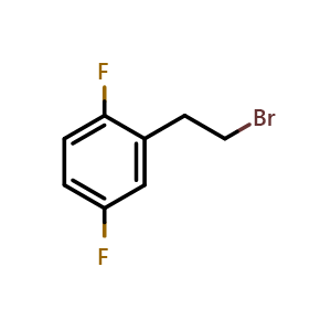 Chemical structure of 2,5-Difluorophenethyl bromide , CAS 1340124-22-2, AChemBlock P41606