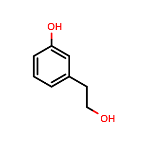 Chemical structure of 3-Hydroxybenzeneethanol , CAS 13398-94-2, AChemBlock P41607