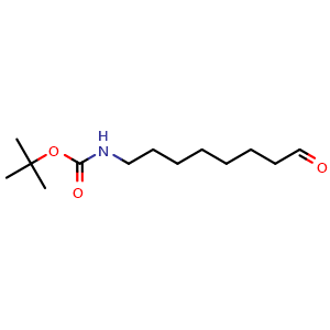 Chemical structure of tert-Butyl 8-oxooctylcarbamate , CAS 133728-26-4, AChemBlock P41620