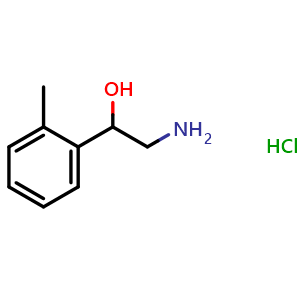 Chemical structure of 2-Amino-1-(2-methylphenyl)ethanol hydrochloride , CAS 133562-34-2, AChemBlock P41633