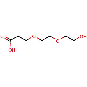Chemical structure of HO-PEG2-CH2CH2COOH , CAS 1334286-77-9, AChemBlock P41642