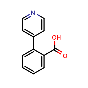 Chemical structure of 2-(4-Pyridyl)benzoic acid , CAS 133362-99-9, AChemBlock P41650