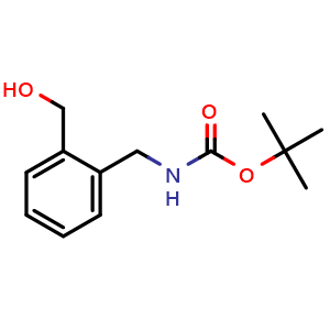 Chemical structure of N-Boc-2-(hydroxymethyl)benzylamine , CAS 1333114-86-5, AChemBlock P41652