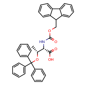 Chemical structure of Fmoc-O-trityl-L-threonine , CAS 133180-01-5, AChemBlock P41657