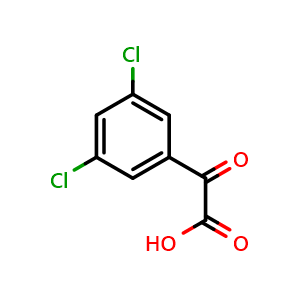 Chemical structure of 3,5-Dichlorobenzoylformic acid , CAS 1321518-25-5, AChemBlock P41691