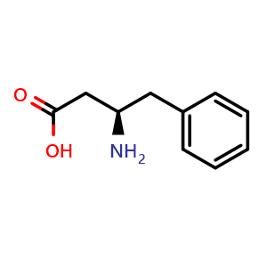 Chemical structure of (R)-b-Aminobenzenebutanoic acid , CAS 131270-08-1, AChemBlock P41730
