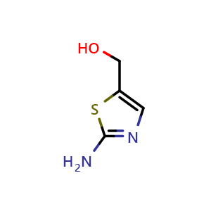 Chemical structure of 2-Amino-5-(hydroxymethyl)thiazole , CAS 131184-73-1, AChemBlock P41733