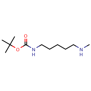 Chemical structure of 5-(Methylamino)-N-Boc-pentanamine , CAS 1311458-36-2, AChemBlock P41734