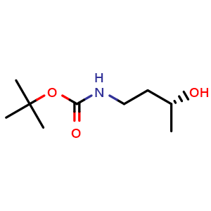 Chemical structure of Boc-(R)-4-aminobutan-2-ol , CAS 1311369-01-3, AChemBlock P41735