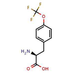 Chemical structure of O-(Trifluoromethyl)-L-tyrosine , CAS 131123-44-9, AChemBlock P41737