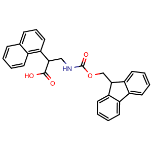 Chemical structure of Fmoc-3-Amino-2-(naphthalen-1-yl)propionic acid , CAS 1310680-37-5, AChemBlock P41739
