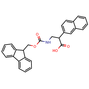 Chemical structure of a-[(Fmoc-amino)methyl]-2-naphthaleneacetic acid , CAS 1310680-30-8, AChemBlock P41740