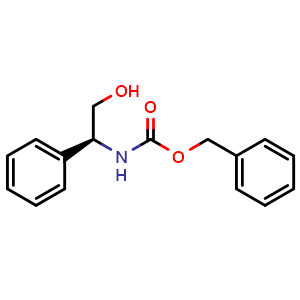 Chemical structure of Cbz-(S)-2-phenylglycinol , CAS 130406-31-4, AChemBlock P41758