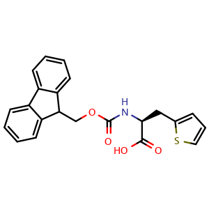 Chemical structure of Fmoc-3-(2-Thienyl)-L-alanine , CAS 130309-35-2, AChemBlock P41763