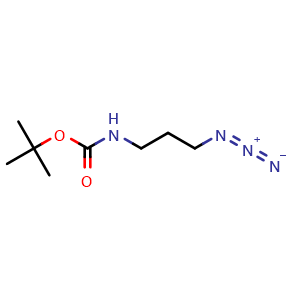 Chemical structure of tert-butyl (3-azidopropyl)carbamate , CAS 129392-84-3, AChemBlock P41795