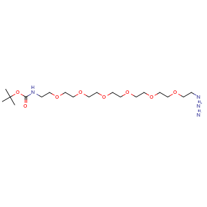 Chemical structure of BocNH-PEG6-CH2CH2N3 , CAS 1292268-15-5, AChemBlock P41798