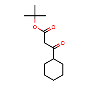 Chemical structure of tert-Butyl b-oxo-cyclohexanepropanoate , CAS 128917-50-0, AChemBlock P41810
