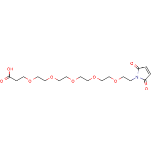 Chemical structure of Mal-PEG5-CH2CH2COOH , CAS 1286755-26-7, AChemBlock P41814