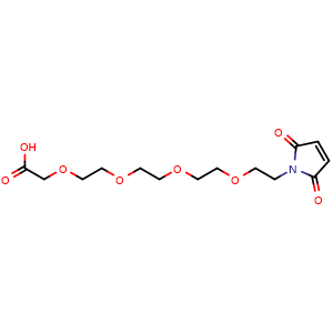 Chemical structure of Mal-PEG4-CH2COOH , CAS 1286754-10-6, AChemBlock P41816